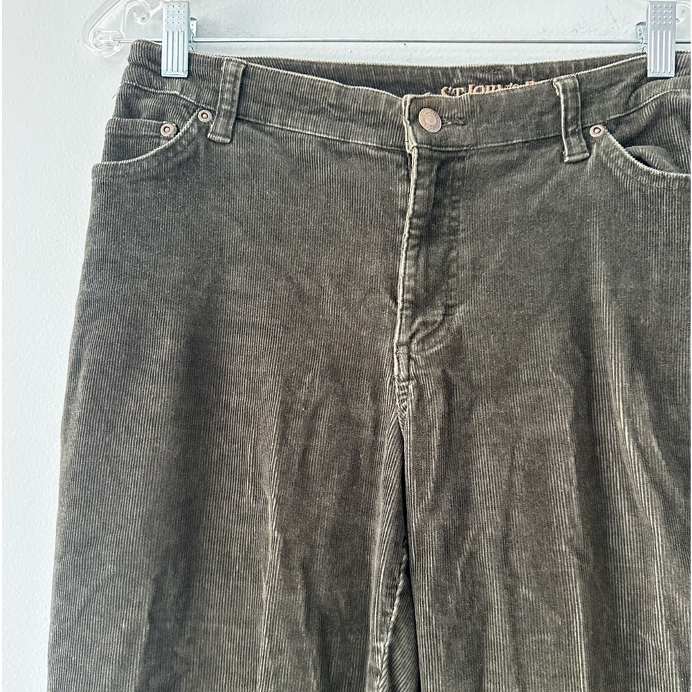 St. Johns Bay Women's Pants Size 10 Corduroy Pants Bootcut Mid Rise Dark Green - Picture 5 of 8